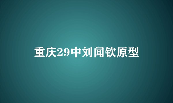 重庆29中刘闻钦原型