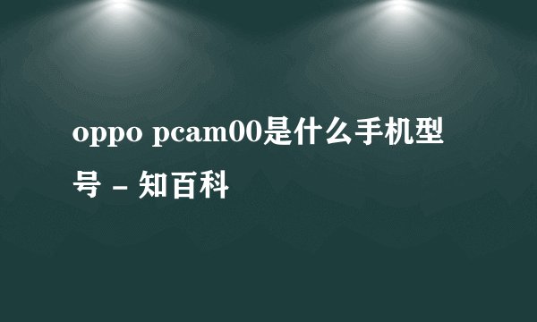 oppo pcam00是什么手机型号 - 知百科