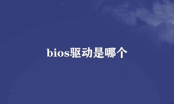 bios驱动是哪个