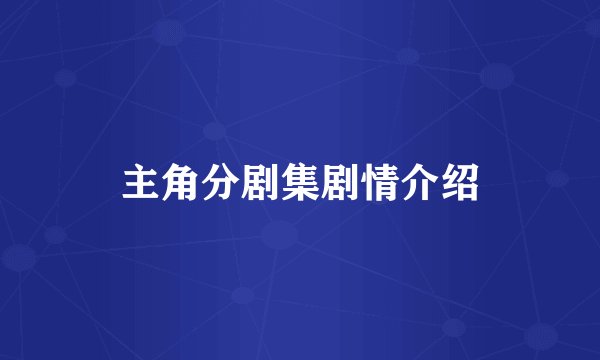 主角分剧集剧情介绍