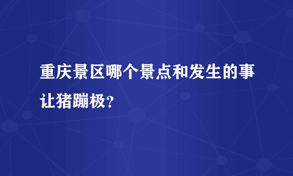 重庆景区哪个景点和发生的事让猪蹦极？