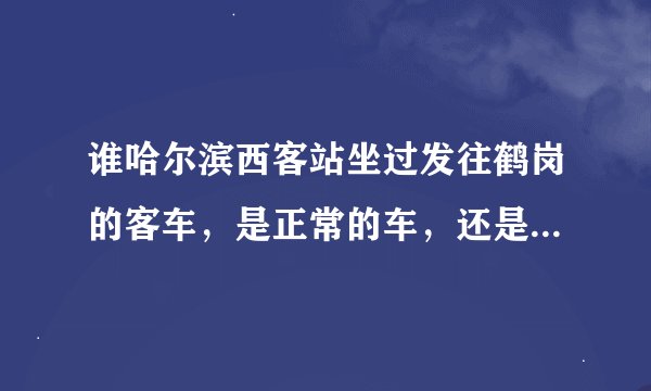 谁哈尔滨西客站坐过发往鹤岗的客车，是正常的车，还是卧铺车？