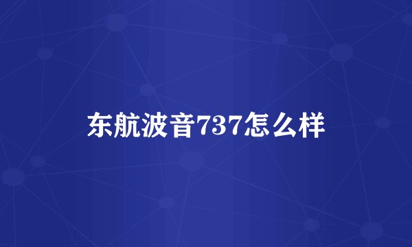 东航波音737怎么样