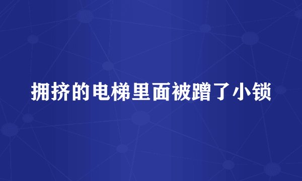 拥挤的电梯里面被蹭了小锁