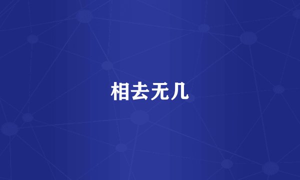 相去无几