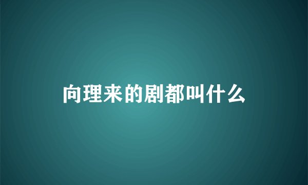 向理来的剧都叫什么