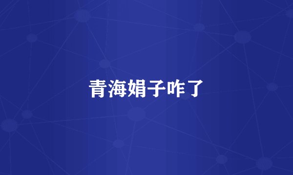 青海娟子咋了
