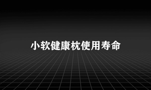 小软健康枕使用寿命