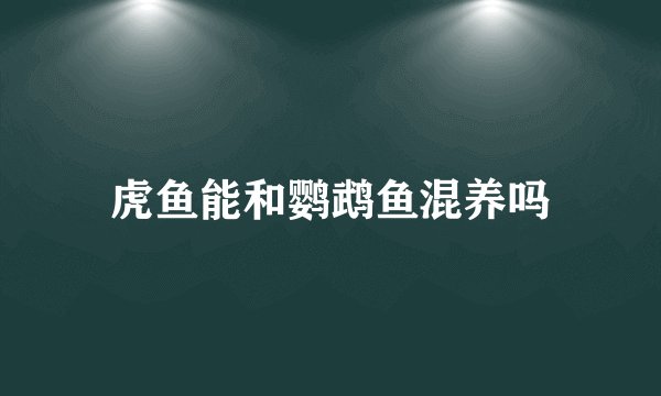 虎鱼能和鹦鹉鱼混养吗