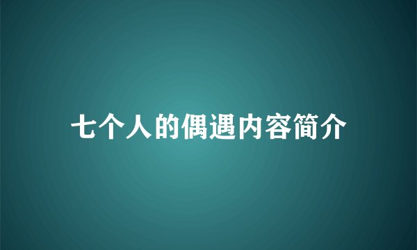 七个人的偶遇内容简介