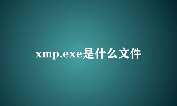 xmp.exe是什么文件