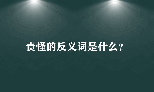 责怪的反义词是什么？