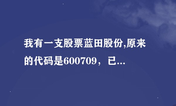 我有一支股票蓝田股份,原来的代码是600709，已经退市了几年,,它现状如何,还能上市吗?