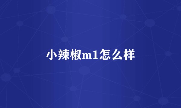 小辣椒m1怎么样