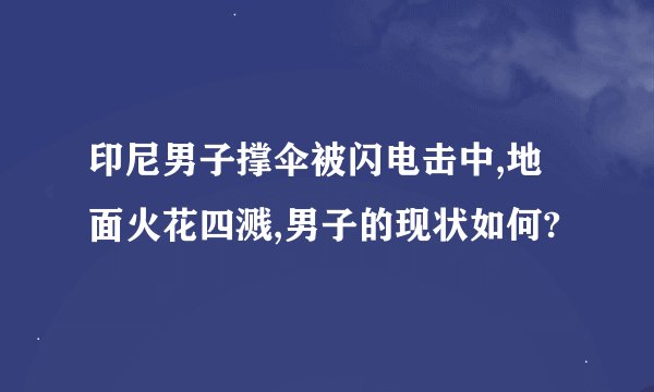印尼男子撑伞被闪电击中,地面火花四溅,男子的现状如何?