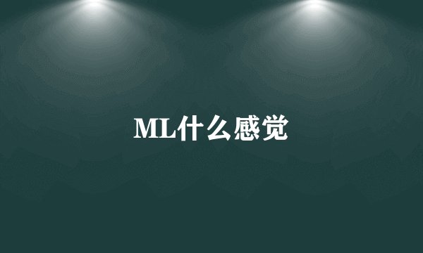 ML什么感觉