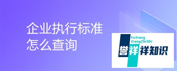 企业执行标准怎么查询
