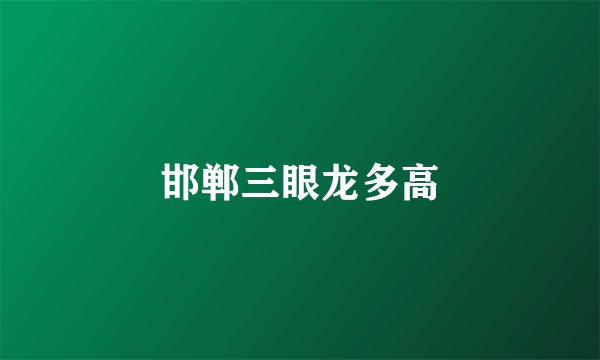 邯郸三眼龙多高