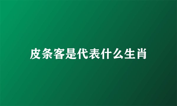 皮条客是代表什么生肖