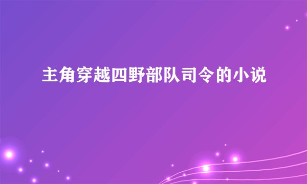 主角穿越四野部队司令的小说