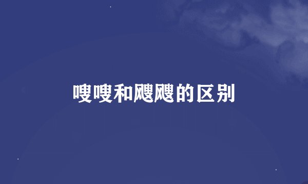 嗖嗖和飕飕的区别