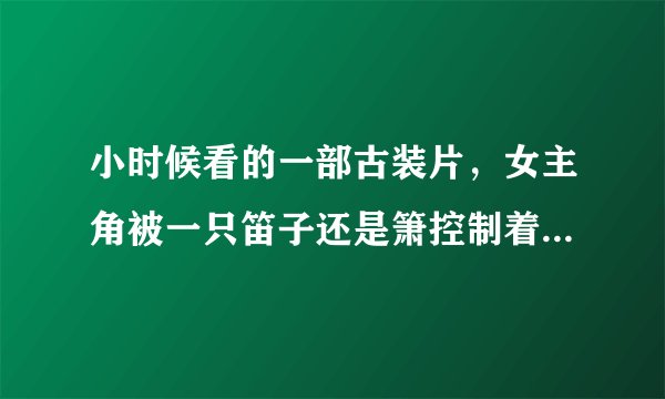 小时候看的一部古装片，女主角被一只笛子还是箫控制着，只要坏人一吹笛子，就会失去控制杀人，求剧名？？