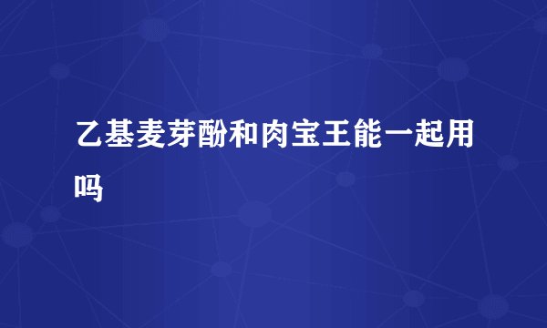 乙基麦芽酚和肉宝王能一起用吗
