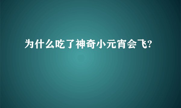为什么吃了神奇小元宵会飞?