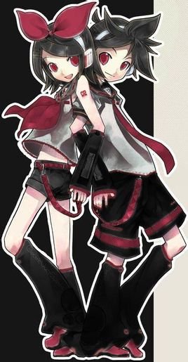 谁有初音家族里逆音双子的图+简介