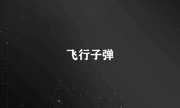 飞行子弹