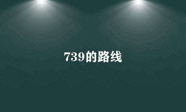 739的路线