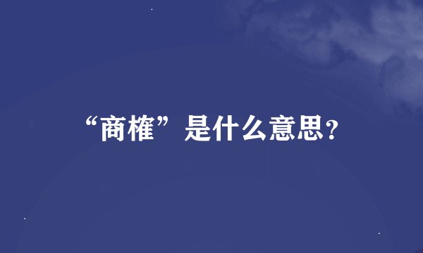“商榷”是什么意思?