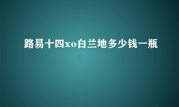 路易十四xo白兰地多少钱一瓶