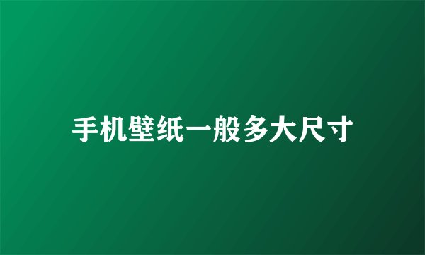 手机壁纸一般多大尺寸