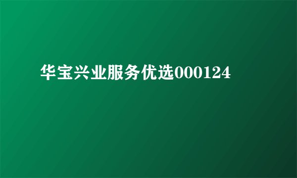 华宝兴业服务优选000124