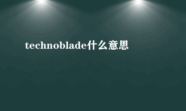 technoblade什么意思