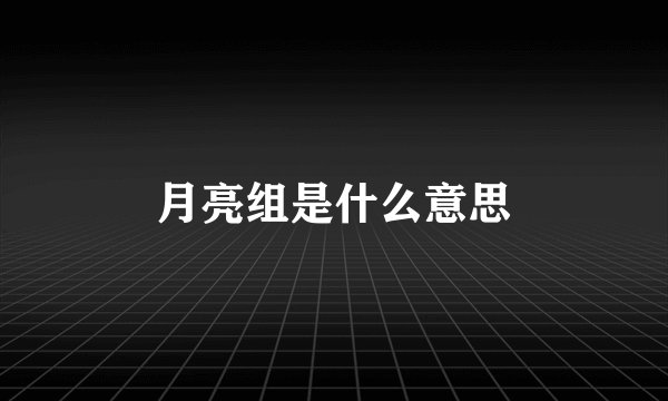 月亮组是什么意思