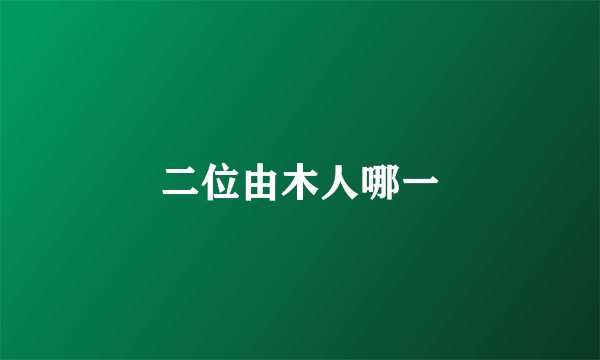 二位由木人哪一