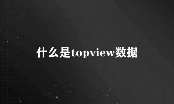 什么是topview数据