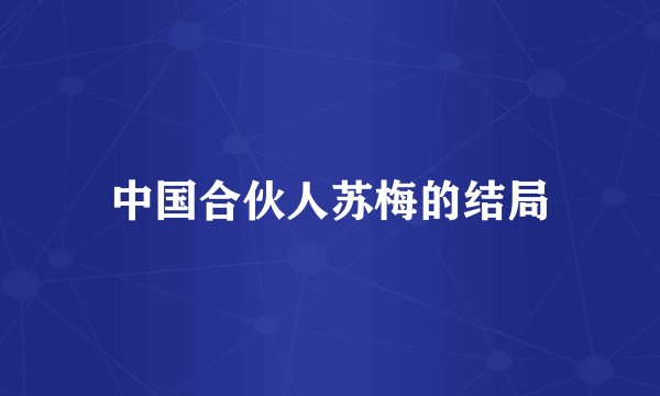 中国合伙人苏梅的结局
