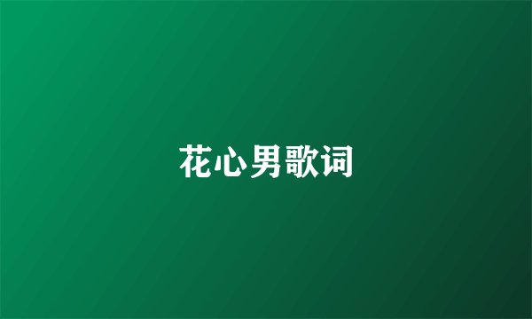 花心男歌词
