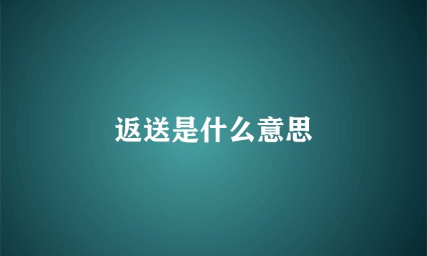 返送是什么意思