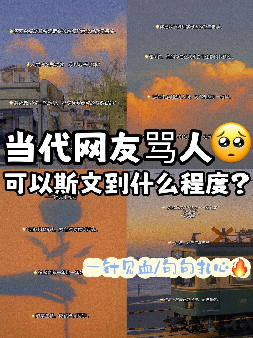 当代网友斯文骂人文案