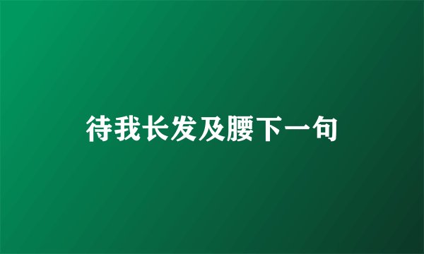 待我长发及腰下一句