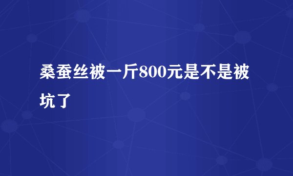 桑蚕丝被一斤800元是不是被坑了