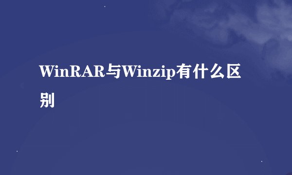 WinRAR与Winzip有什么区别