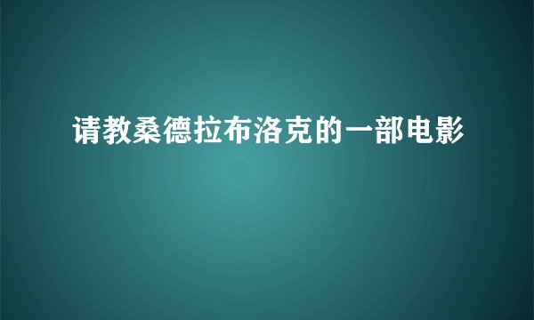 请教桑德拉布洛克的一部电影