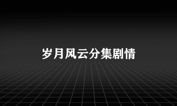 岁月风云分集剧情