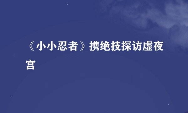 《小小忍者》携绝技探访虚夜宫