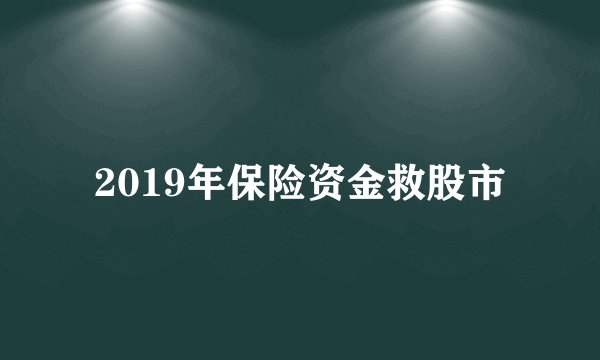 2019年保险资金救股市